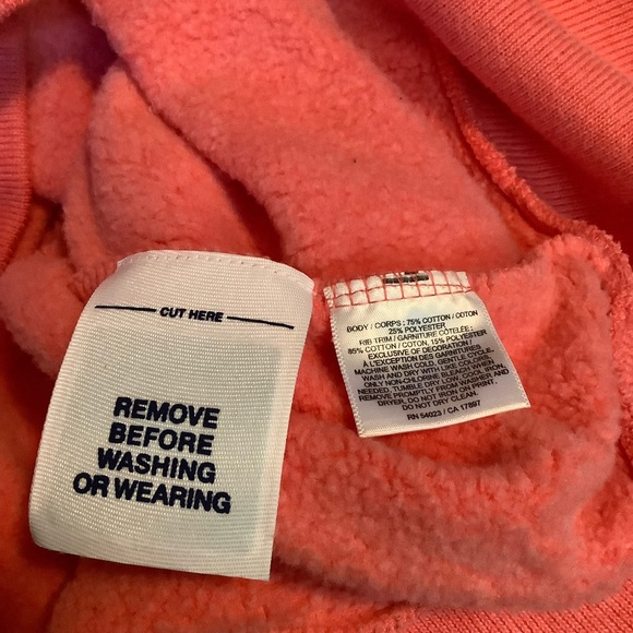 Old Navy Salmon Coral Crop Hoodie Plus Size 2X - Picture 2 of 8